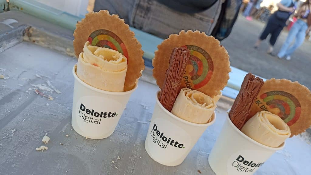 deloitte digital ice cream rolls and uk black pride branded wafers